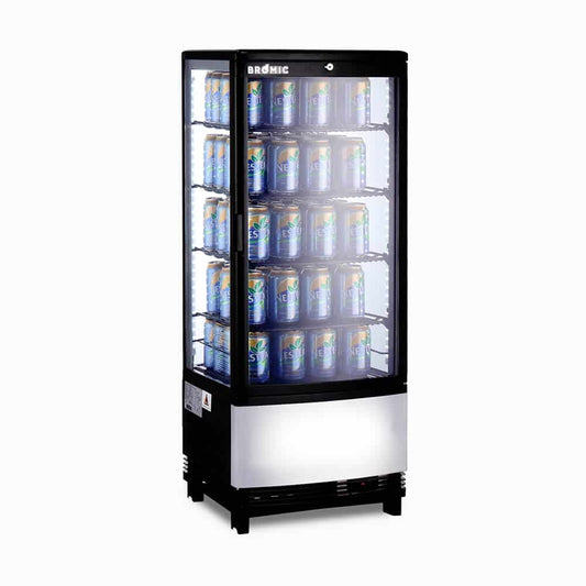 Countertop Fridge – 98L – 1 Door – Curved Glass