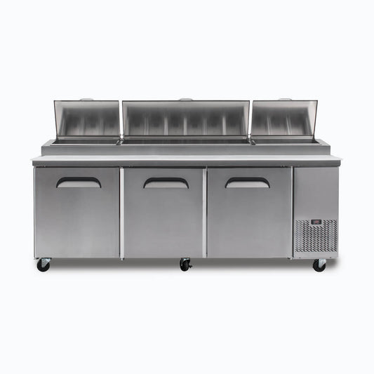 Pizza Prep Fridge – 3 Doors – 2370mm – 12 Pans