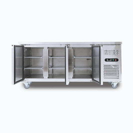 Under Bench Fridge – 417L – 3 Doors – Stainless Steel