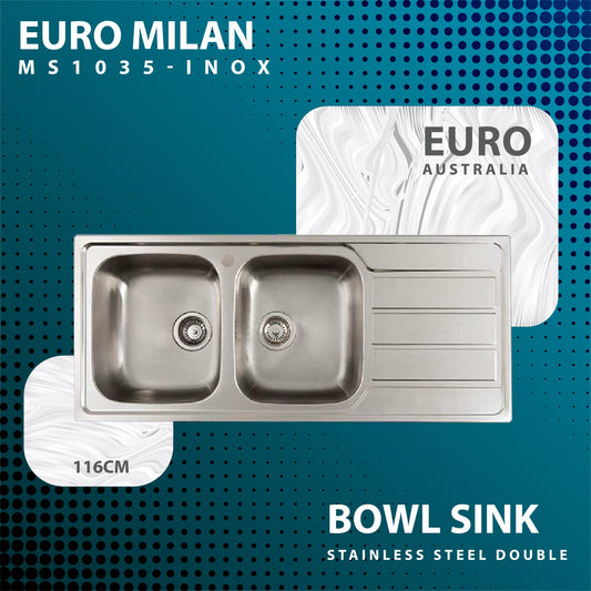 Blanco DINAS8S1.75L – Left Hand Bowl – 1 3/4 Bowl, RIGHT Hand Drainer