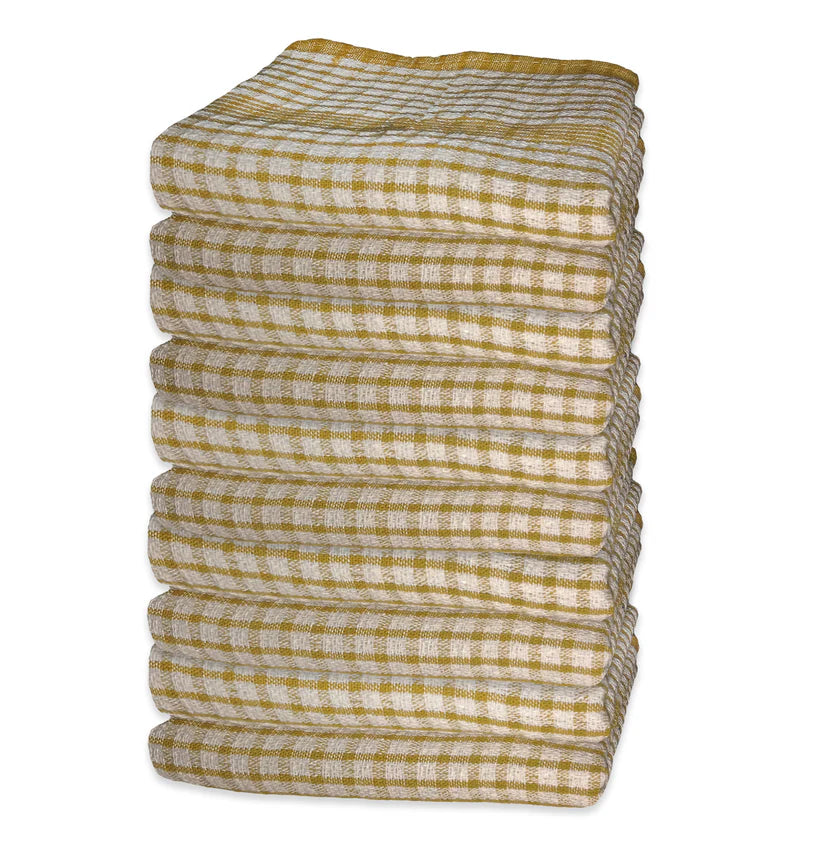 Jumbo Tea Towels 60x90cm – Durable Checked Cotton Kitchen Cloths Set