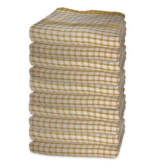 Jumbo Tea Towels 60x90cm – Durable Checked Cotton Kitchen Cloths Set